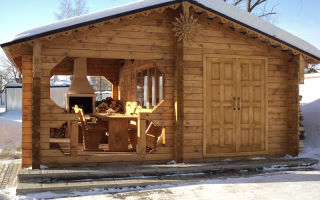 Летняя кухня из бревна для дачи: функциональное сооружение